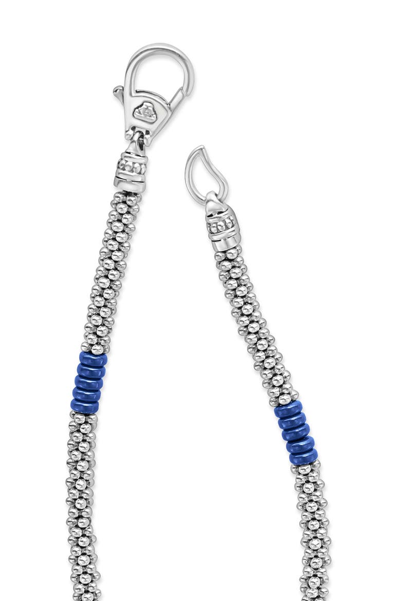 Blue Caviar Ceramic Station Necklace, Alternate, color, BLUE