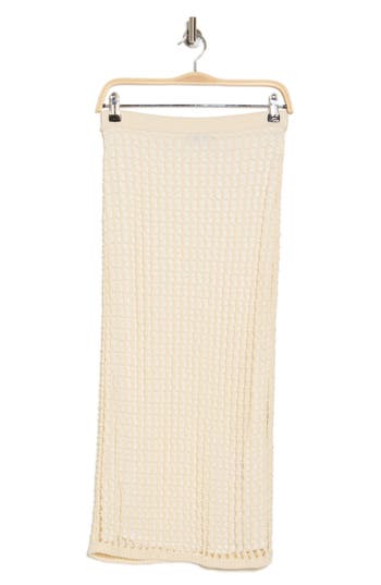 Simkhai Odie Open Knit Maxi Skirt In Ivory