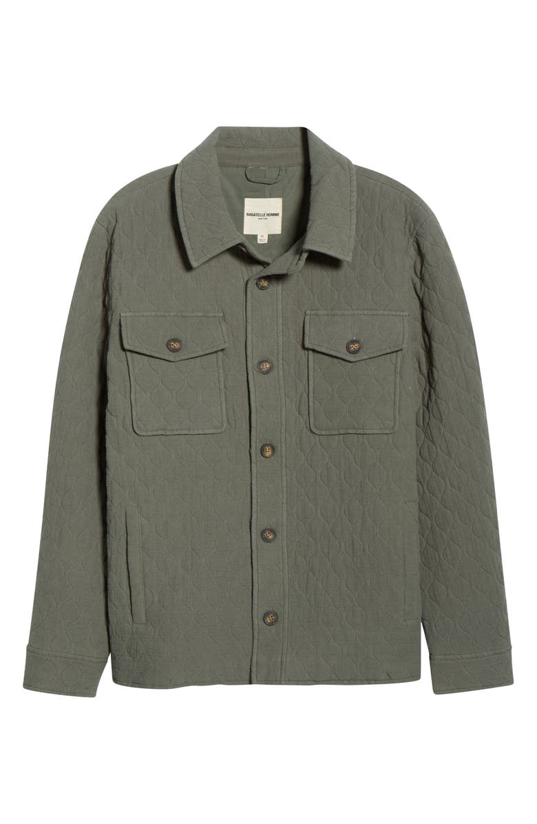 Bagatelle Quilted Shirt Jacket, Alternate, color, Moss