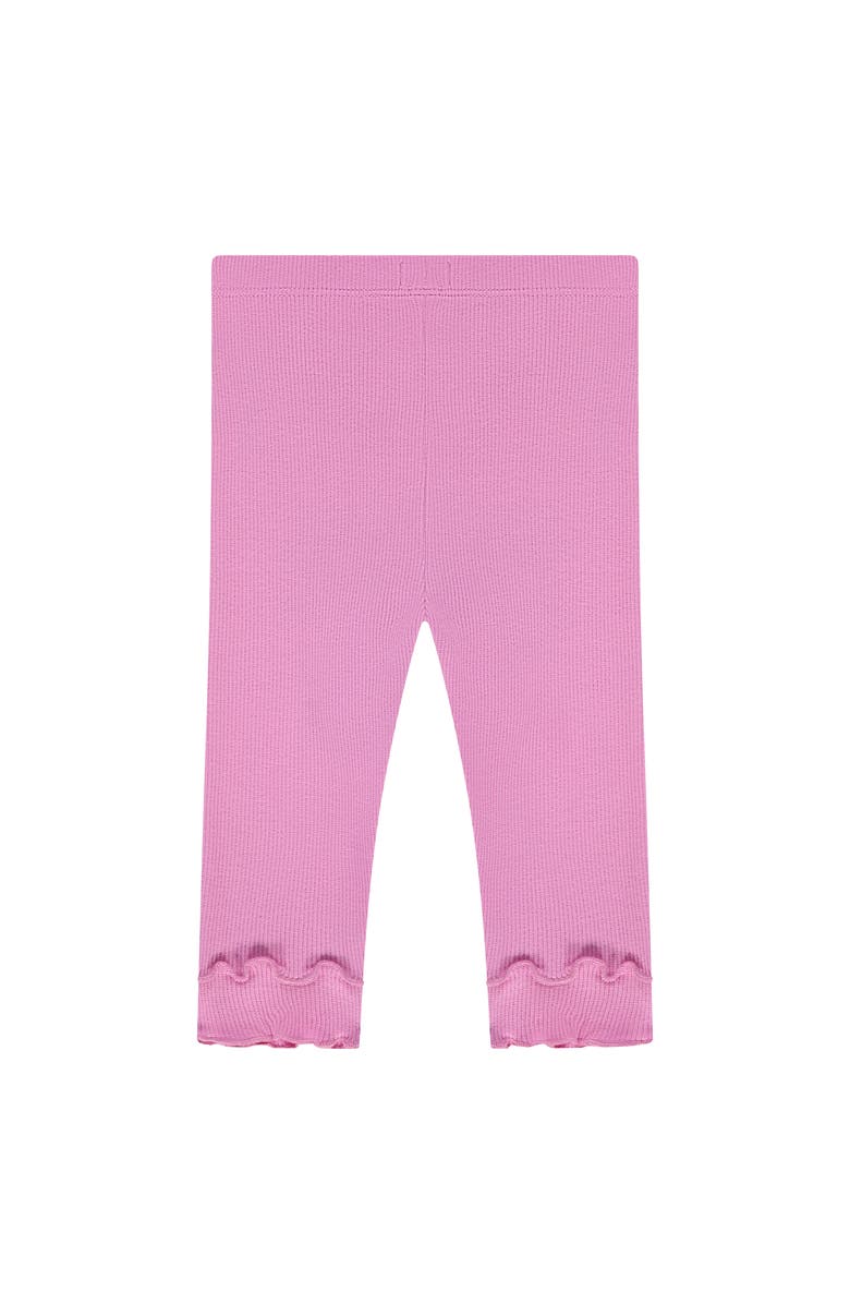BABYFACE Lettuce Hem Ribbed Legging, Alternate, color, Candy