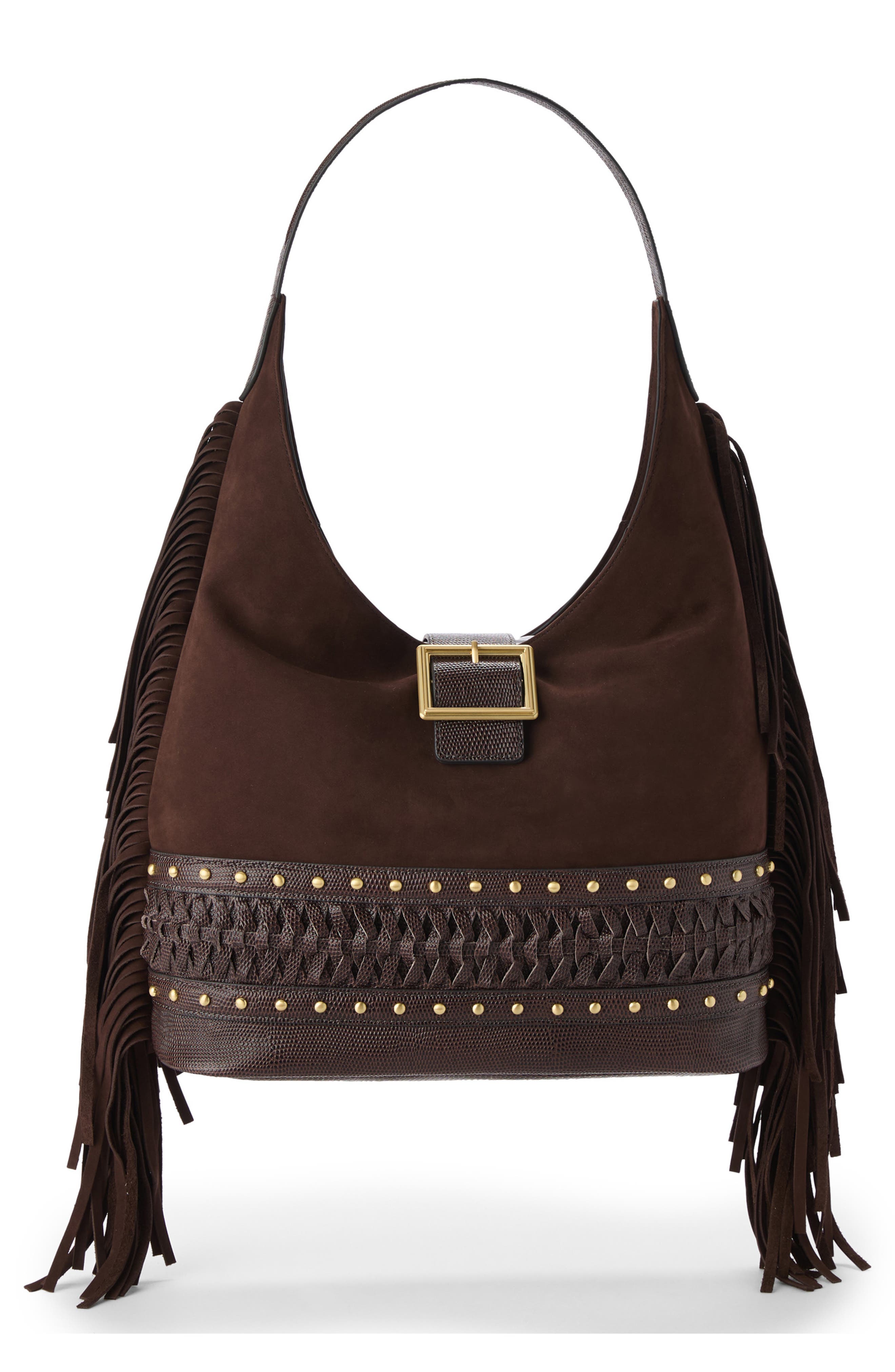 Gwynne Leather Shoulder Bag, Main, color, CHOCOLATE