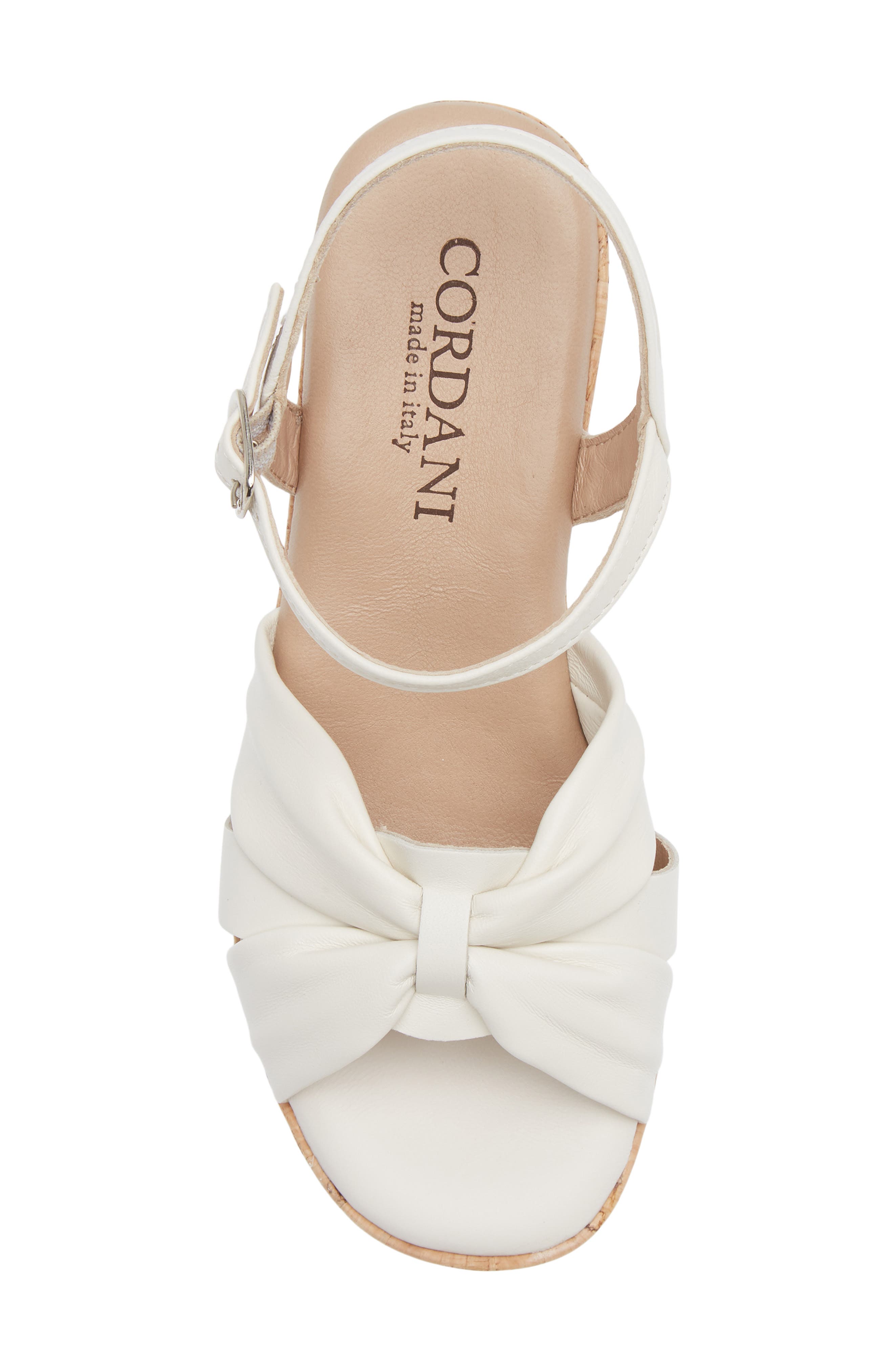 Jeffy Cork Platform Sandal, Alternate, color, CREAM LEATHER