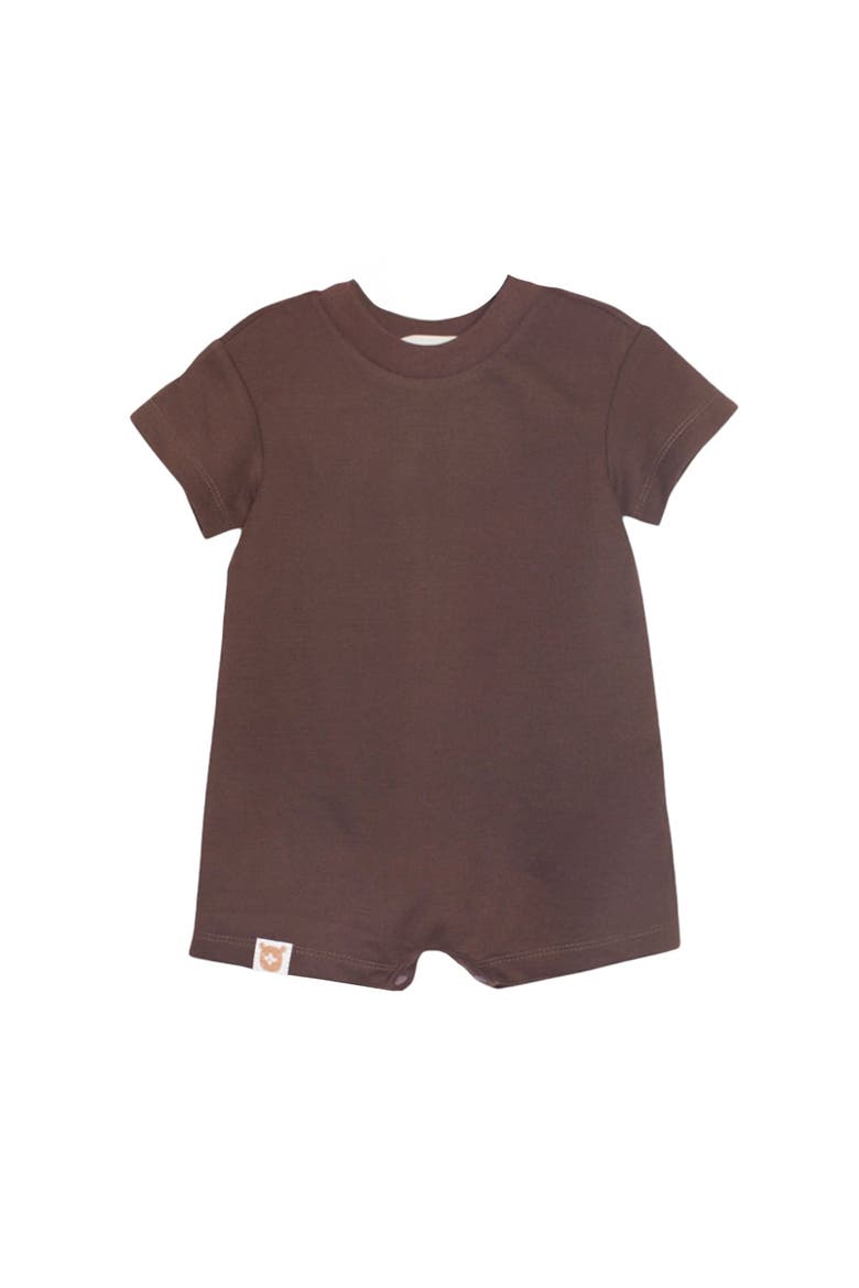 Nash Short Sleeve Romper, Main, color, Brown