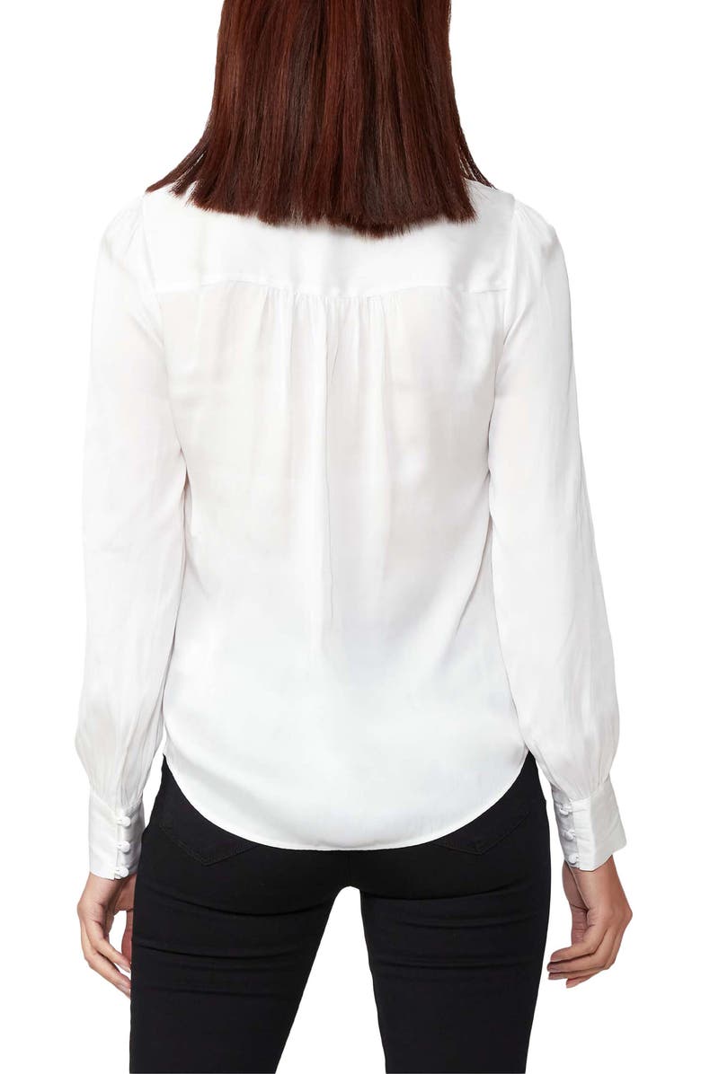 PAIGE Cleobelle Tie Neck Blouse, Alternate, color, White