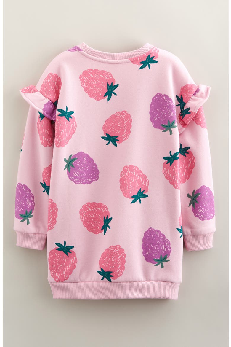 Kids' Print Cotton Sweatshirt Dress, Alternate, color, PINK LAVENDER BERRY TOSS