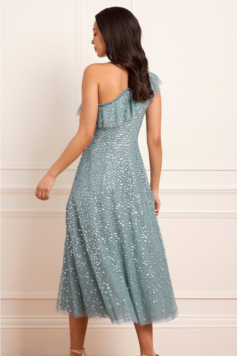 Dappled Sequin Ballerina Dress, Alternate, color, Thistle Blue