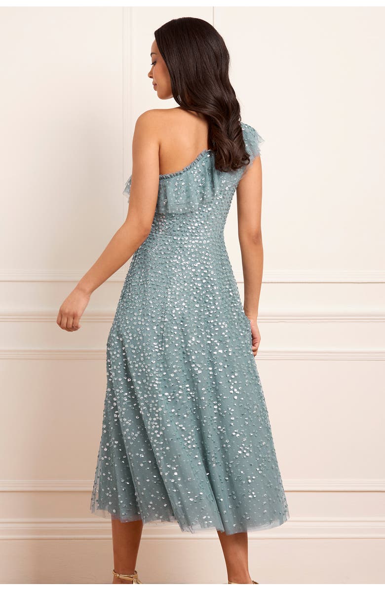 Needle & Thread Dappled Sequin Ballerina Dress, Alternate, color, Thistle Blue