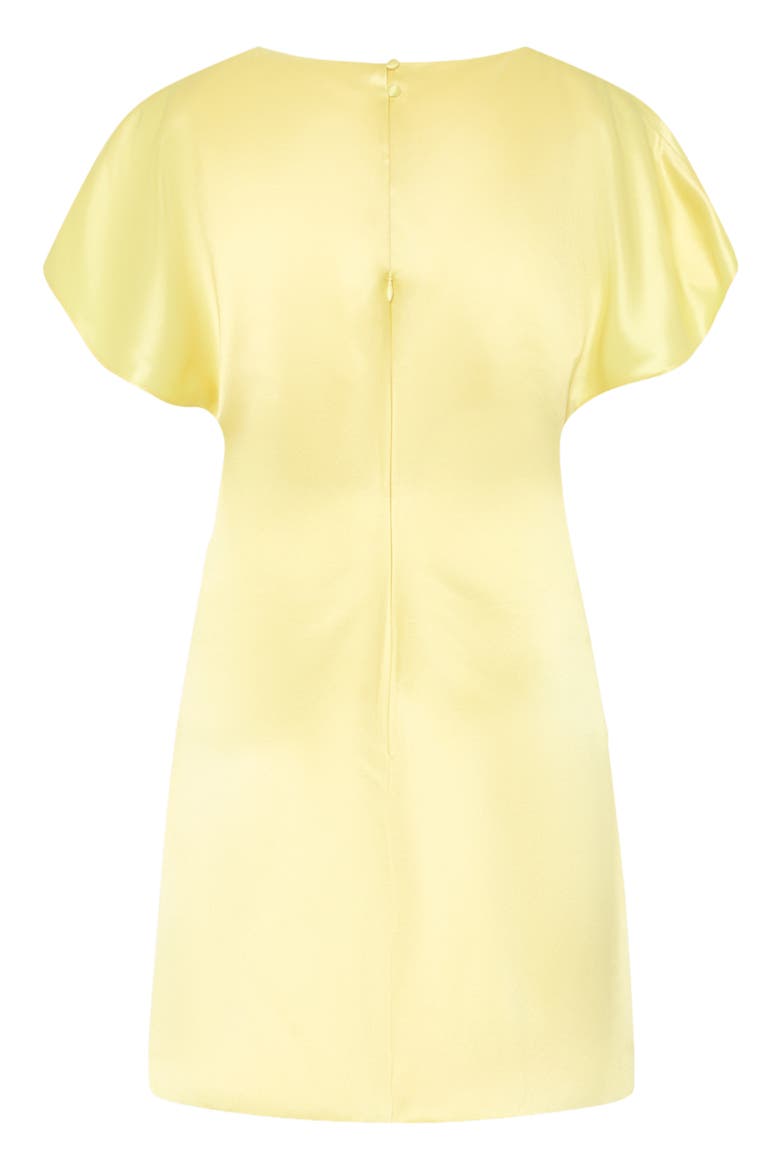 Kora Hammered Satin Minidress, Alternate, color, GOLD
