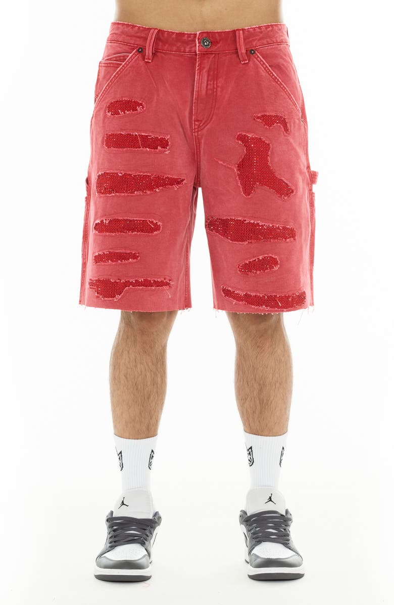 Cult of Individuality Grunge Carpenter Denim Shorts, Main, color,
