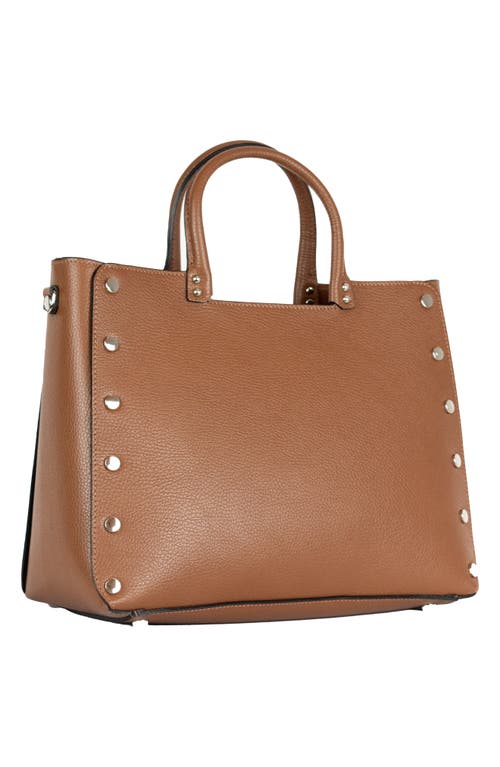 Persaman New York Studded Tote In Brown