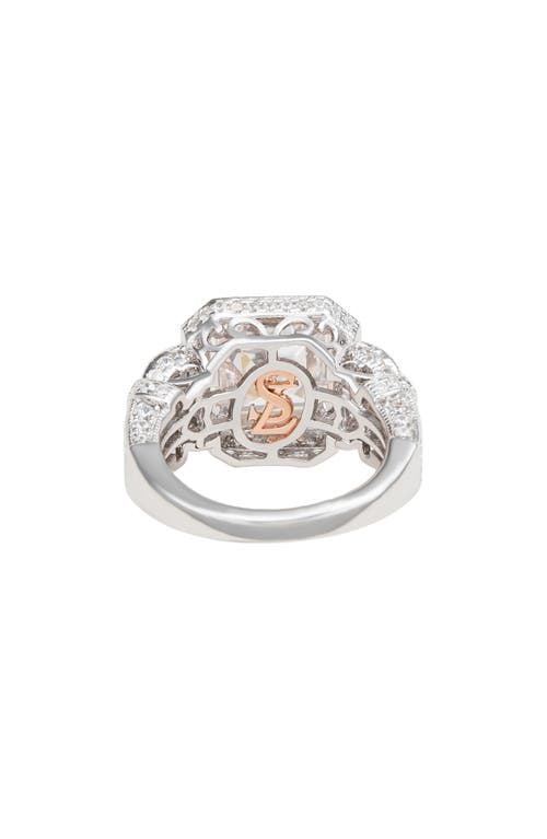 Suzy Levian Pavé Cubic Zirconia Engagement Ring