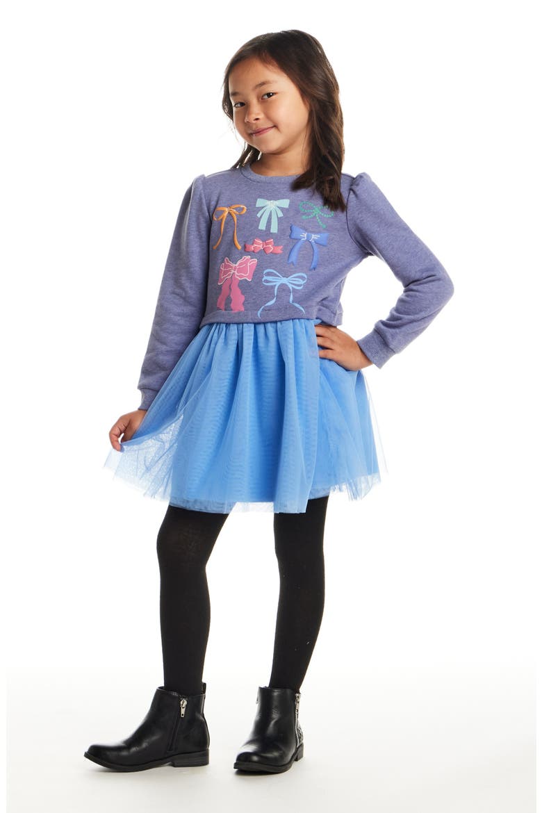 Kids' Sweatshirt Dress, Alternate, color, NAVY HEATHER