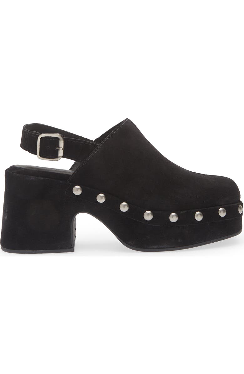 Chocolat Blu Harley Slingback Platform Clog, Alternate, color, Black Suede