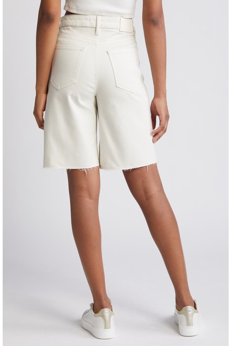 High Waist Bermuda Denim Shorts, Alternate, color, SEA SALT