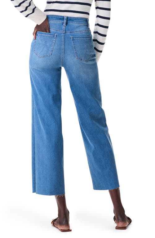 Nic + Zoe Nic+zoe Weekend Raw Hem Ankle Wide Leg Jeans In Blue