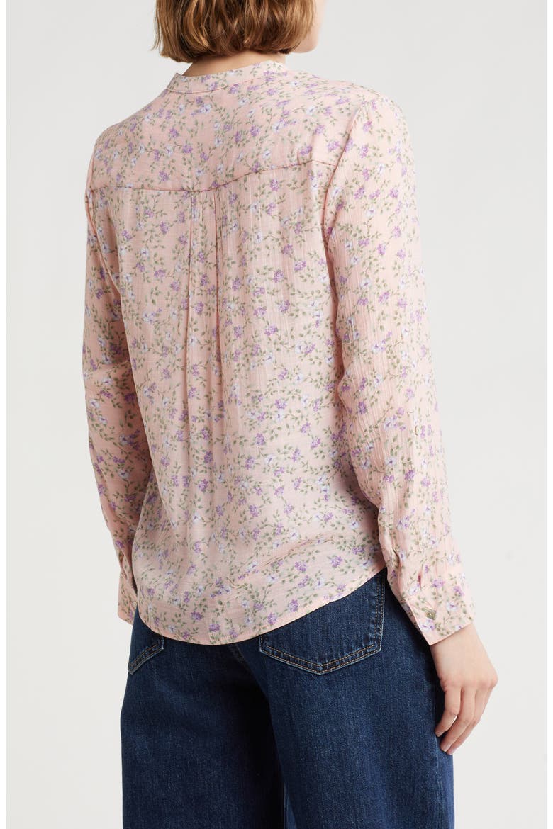 Long Sleeve Button-Up Top, Alternate, color, SUGAR CORAL 976-2