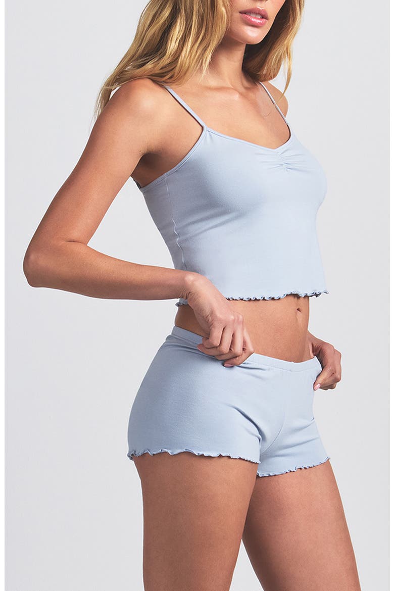 Sleep Crop Camisole Pajamas, Alternate, color, ZEN BLUE