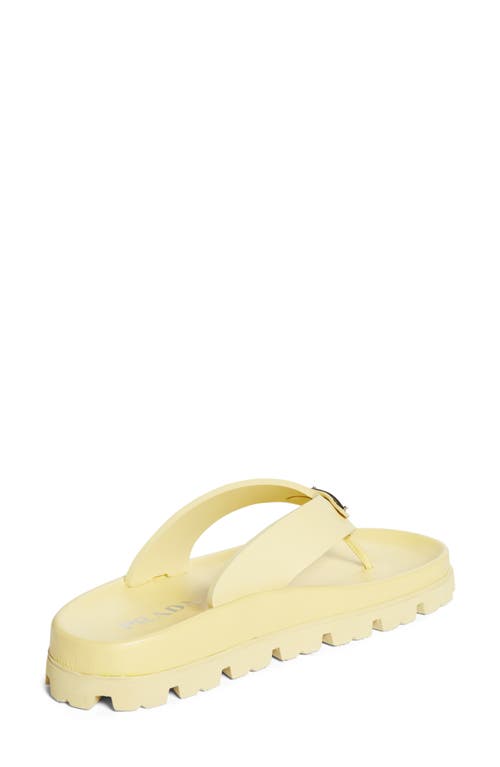 Prada Lug Sole Flip Flop In Neutral