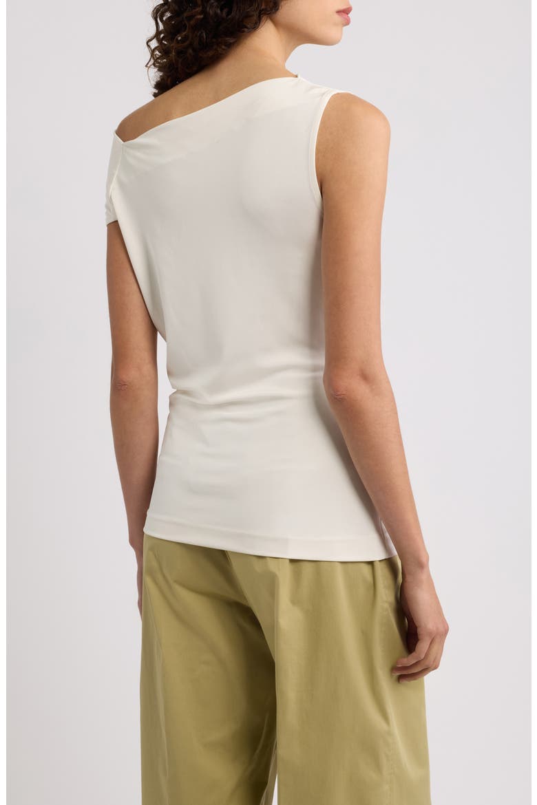 Ejoia Ruched Asymmetric Top, Alternate, color, SOFT CREAM