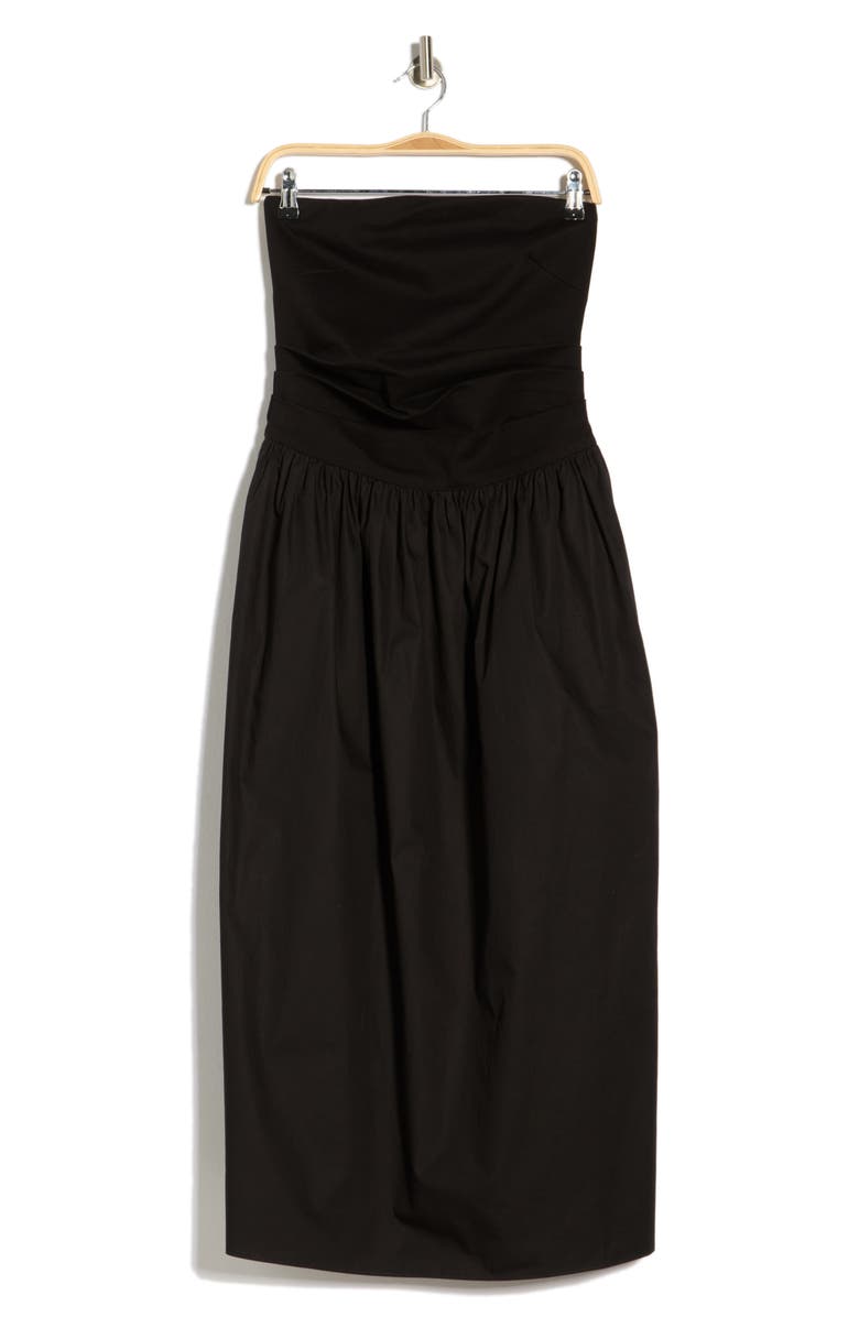 rag & bone Claudia Strapless Ponte Dress, Main, color, Black