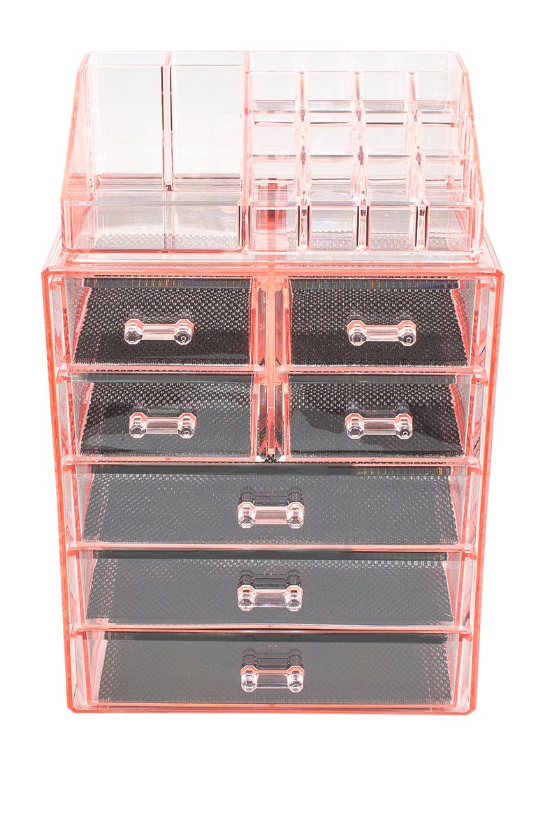 Makeup Storage Organizer - Pink, Alternate, color, PINK