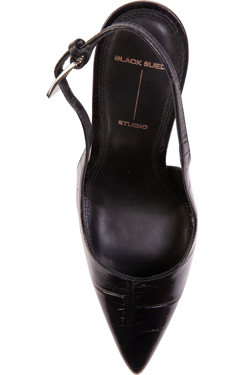 BLACK SUEDE STUDIO Branca 100 Slingback Pump, Alternate, color, Black Croc Leather