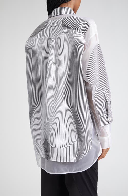 Jean Paul Gaultier The Petit Grand Pinstripe Body Morphing Button-up Shirt