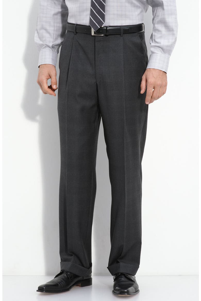 Charcoal Plaid Wool Suit, Alternate, color, CHARCOAL PLAID