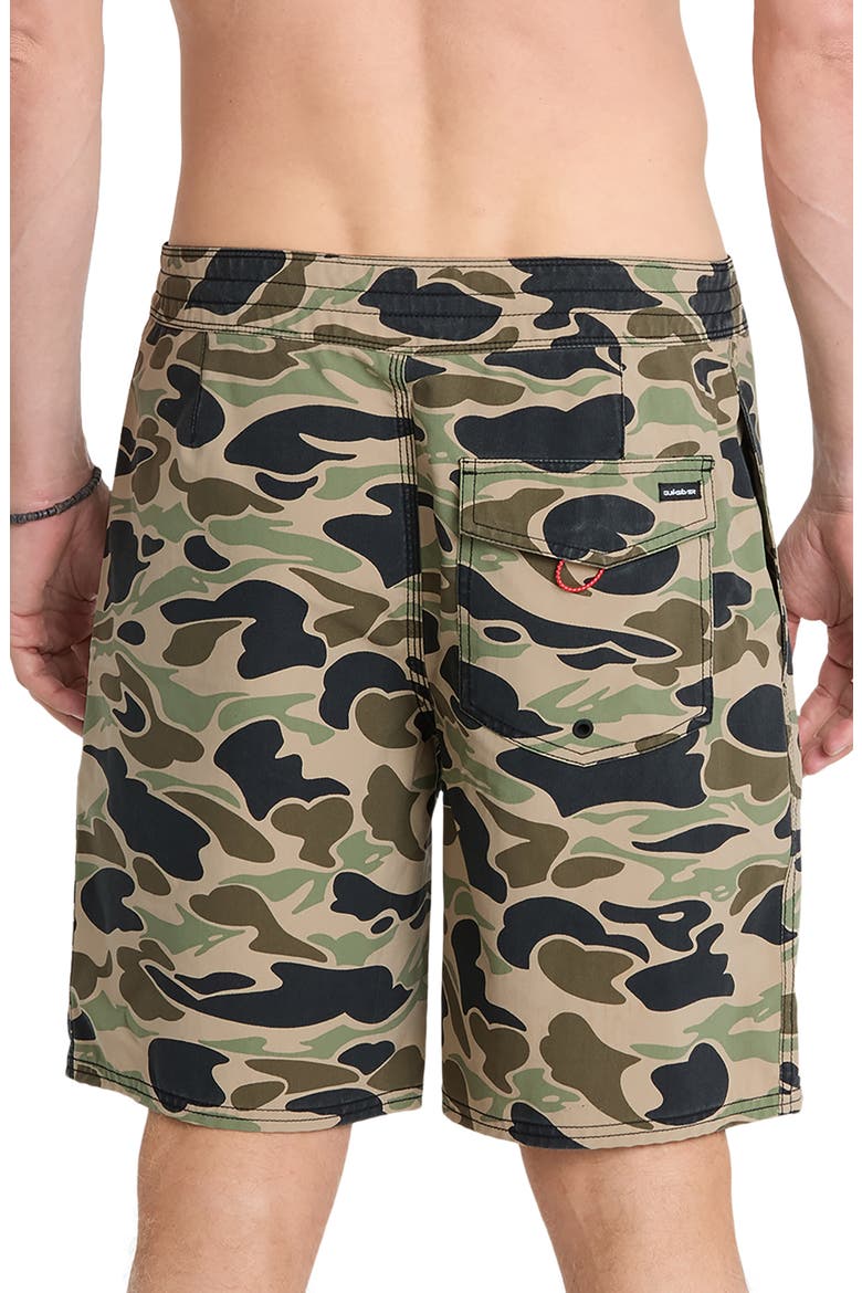Saltwater Camouflage Print Board Shorts, Alternate, color, GRAPE LEAF
