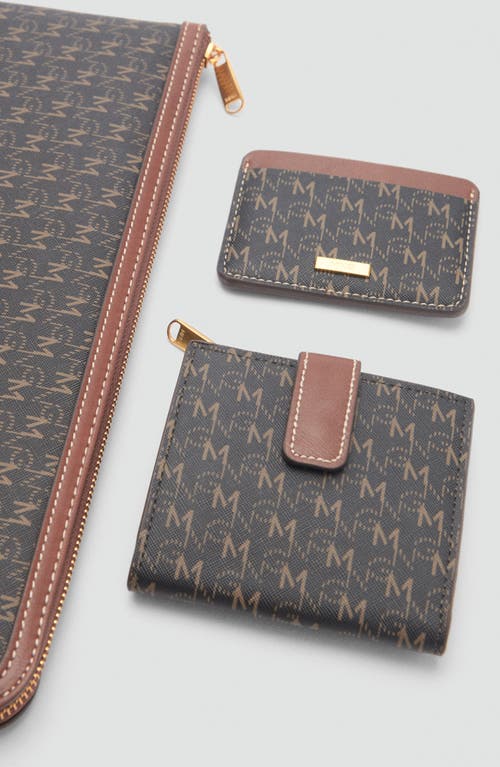 Mango Monogram Laptop Case In Brown
