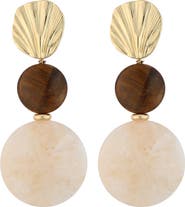 Panacea Stone Circle Drop Earrings