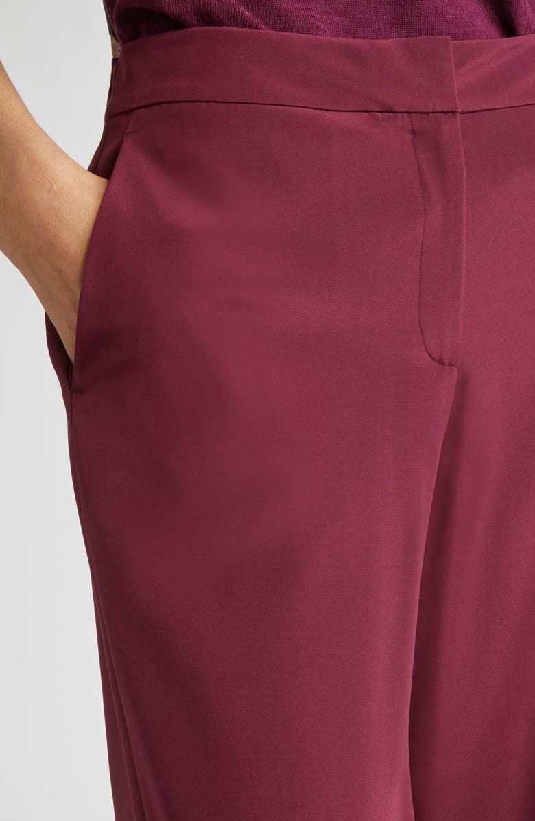 Lafayette 148 New York Sullivan Silk Stretch Crepe de Chine Pants, Alternate, color, Violet Ash
