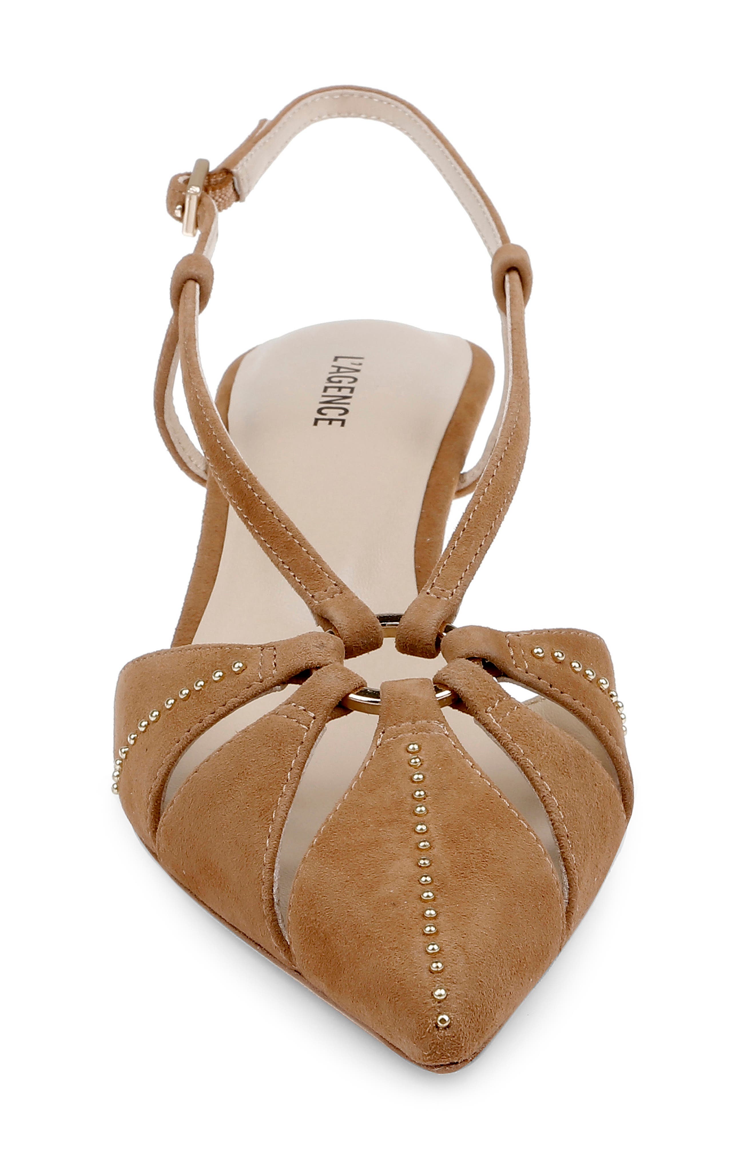 Adavi Pointed Toe Slingback Pump, Alternate, color, SAND SUEDE