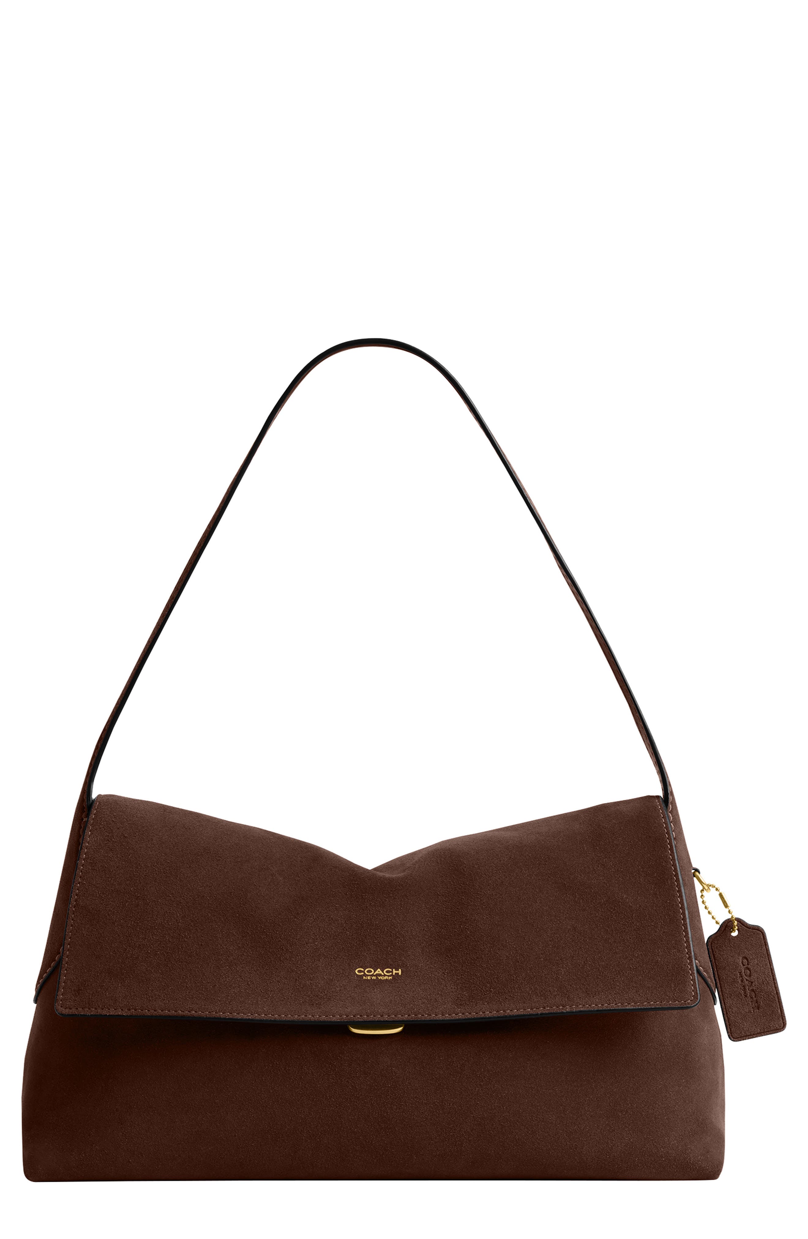 Chelsea 36 Leather Shoulder Bag, Main, color, B4/ DARK CHOCOLATE