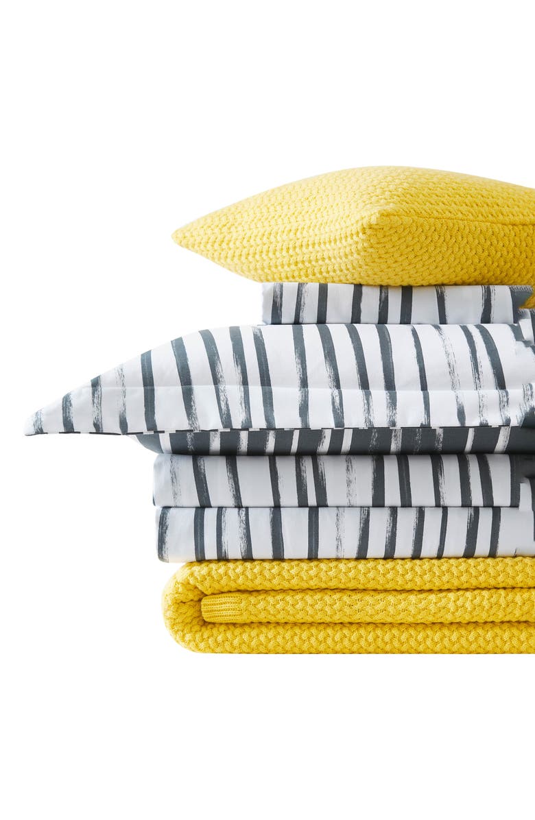 SOUTHSHORE FINE LINENS Spirit 5-Piece Duvet Cover Bedding Set, Main, color, Charcoal