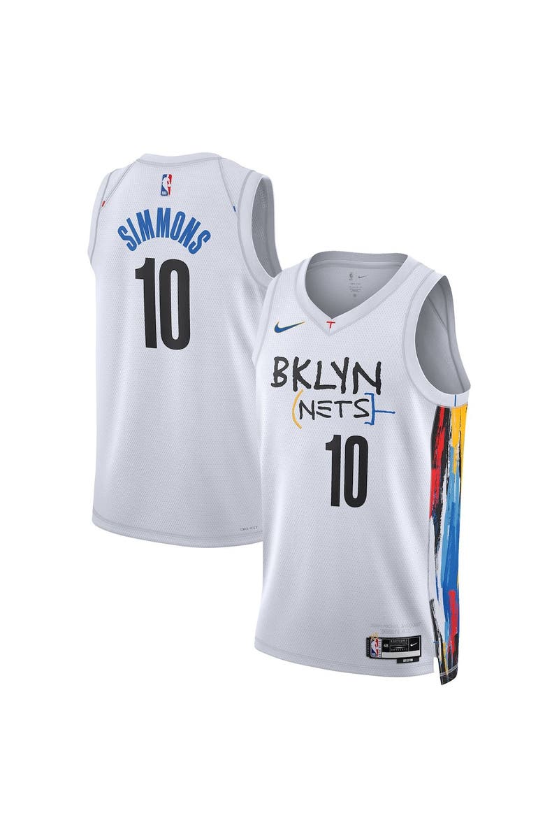 Nike Unisex Nike Ben Simmons White Brooklyn Nets 2022/23 Swingman Jersey - City Edition, Main, color, 