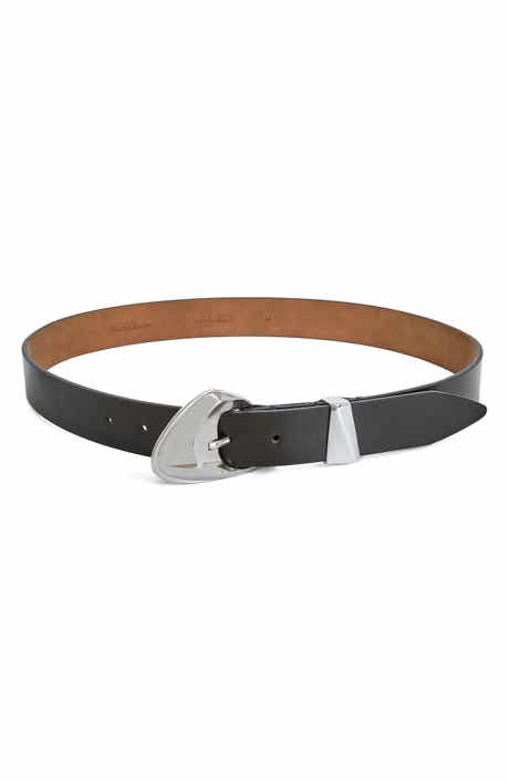 Bold Metal Buckle Leather Belt