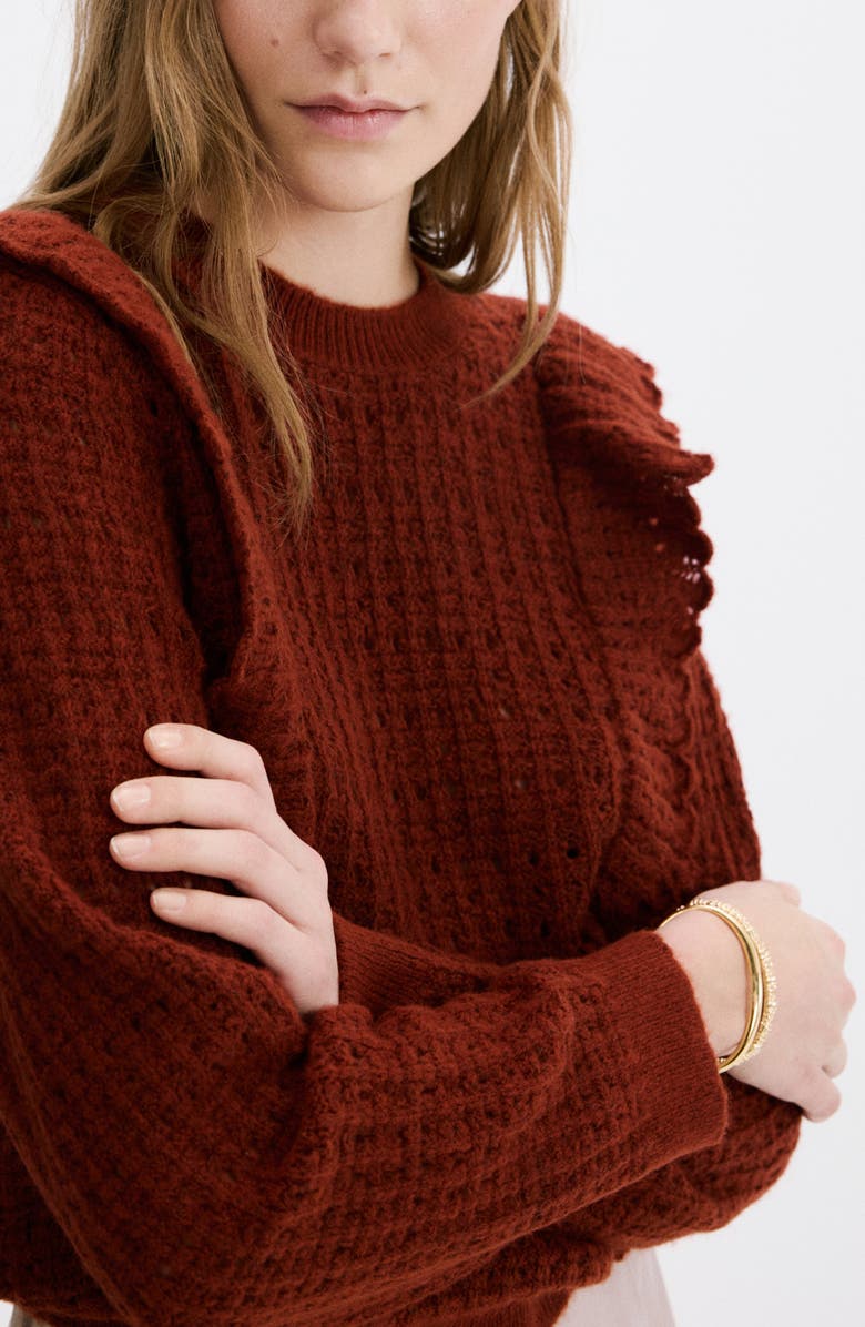 MANGO Openwork Sweater, Alternate, color,