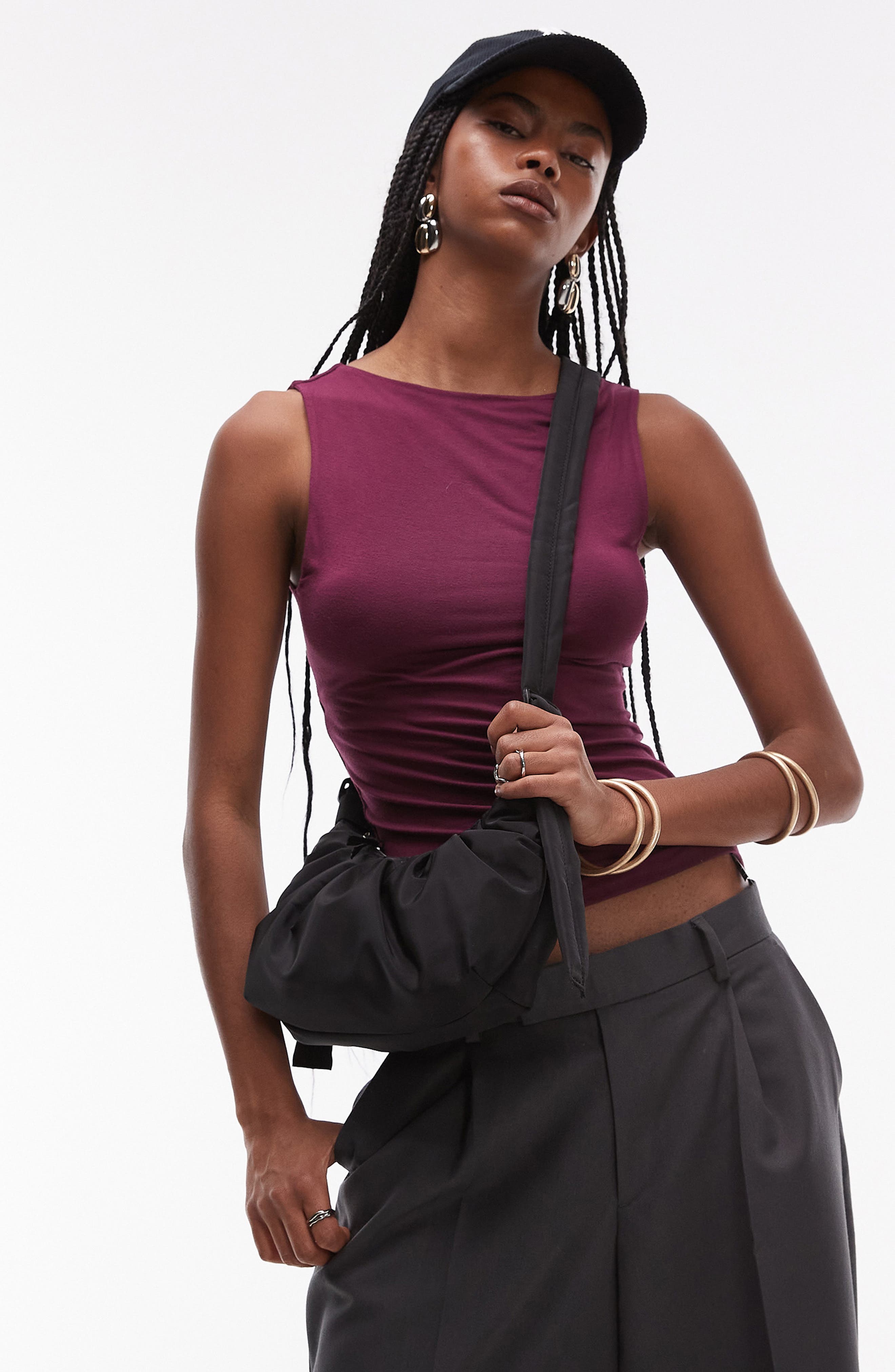 Topshop Cian Puffy Crossbody Bag, Alternate, color, 