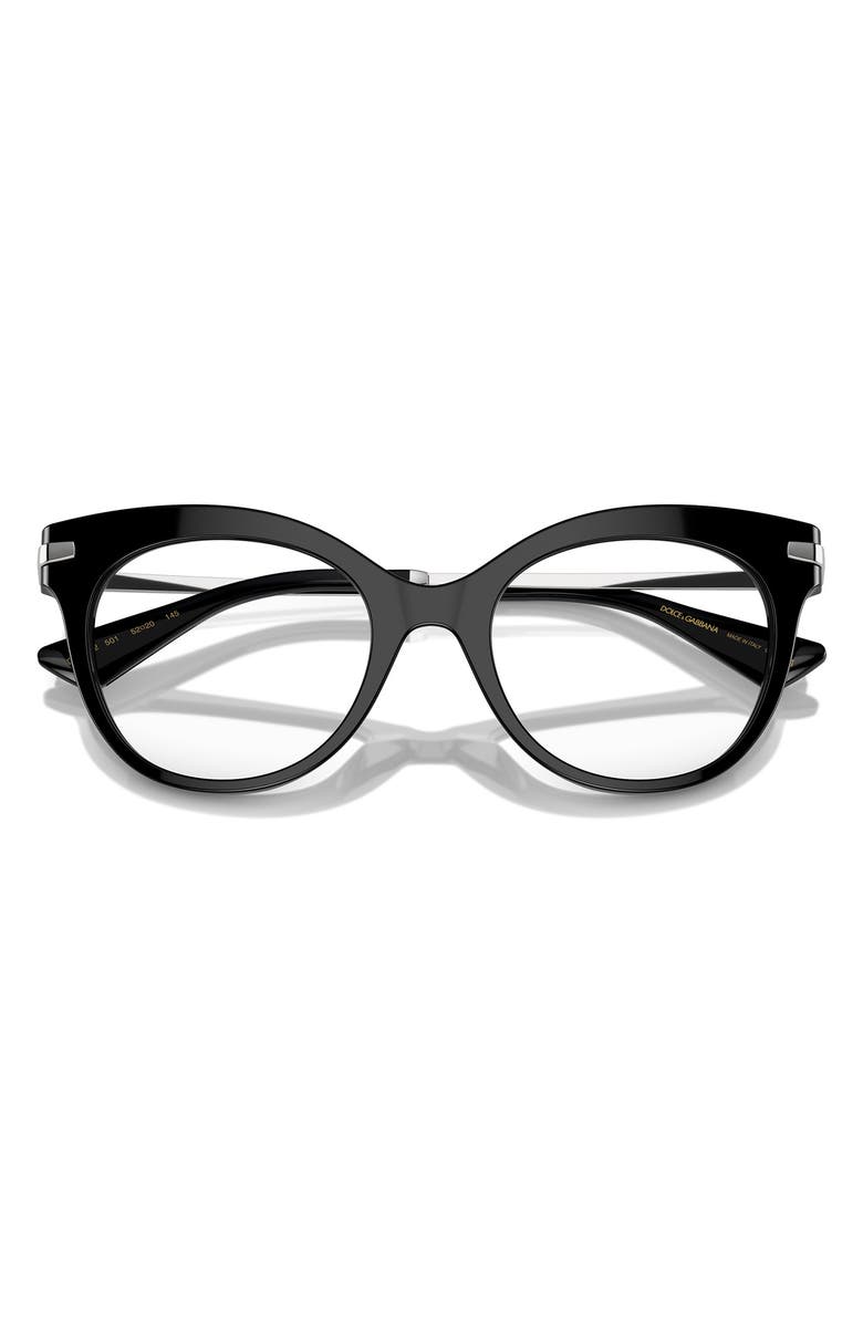 Dolce&Gabbana 52mm Butterfly Optical Glasses, Alternate, color, 