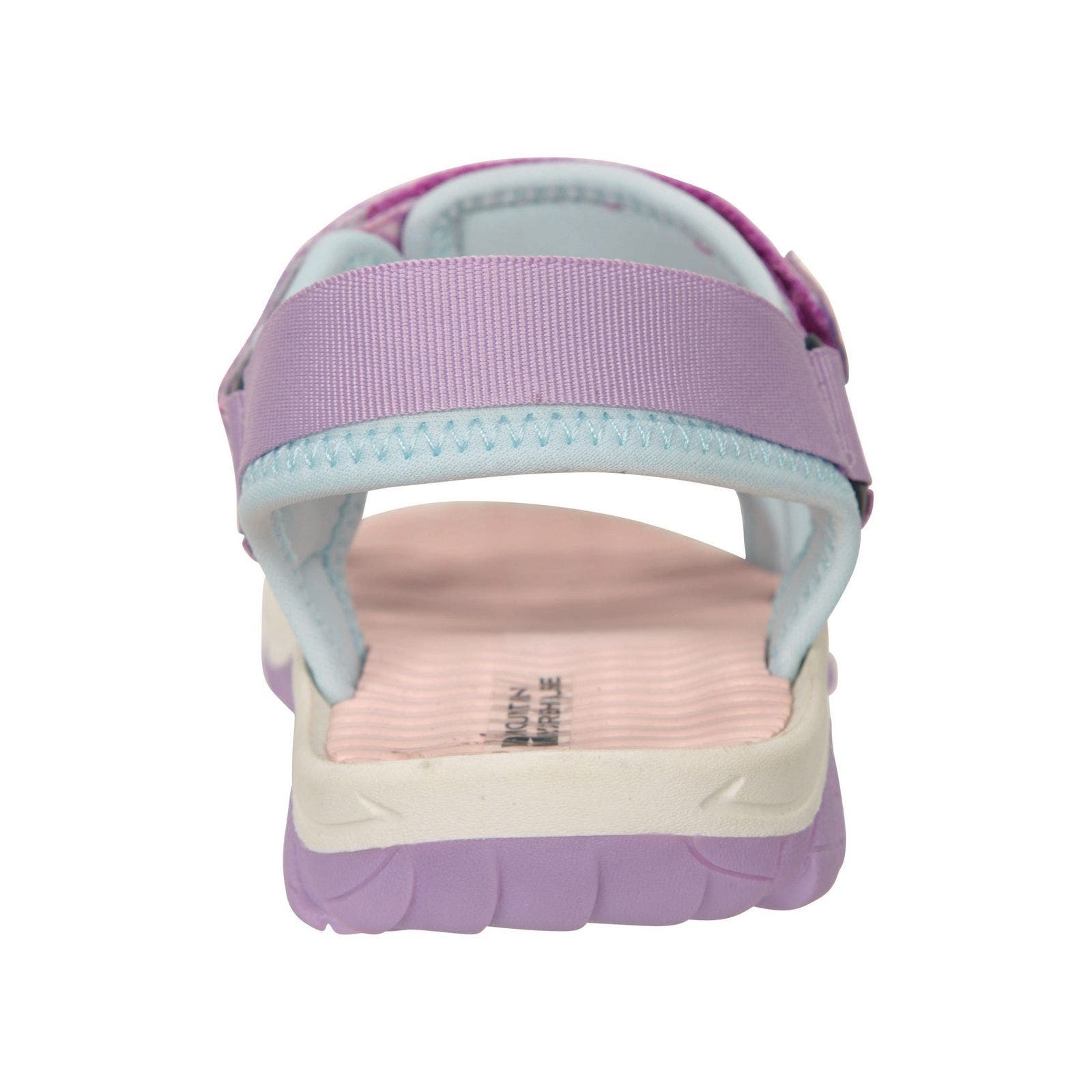Childrens/Kids Tonal Stripe 3 Touch Fastening Strap Sandals, Alternate, color, Purple