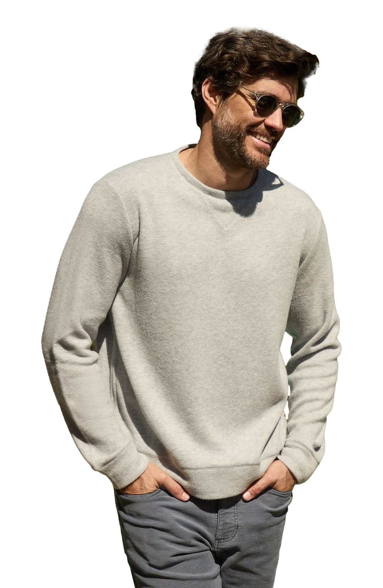 Surfside Supply Co. Butch Cashmist Crewneck, Alternate, color, Heather Grey