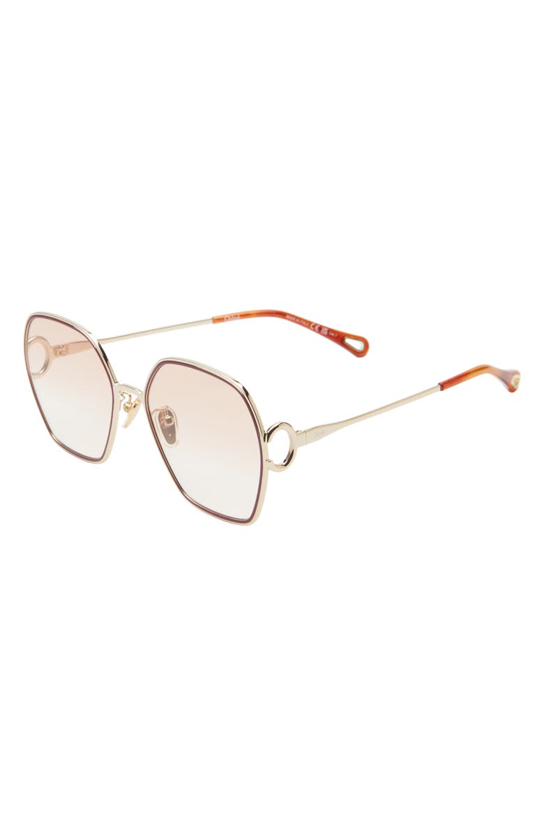 Chloé 58mm Oversize Sunglasses, Alternate, color,