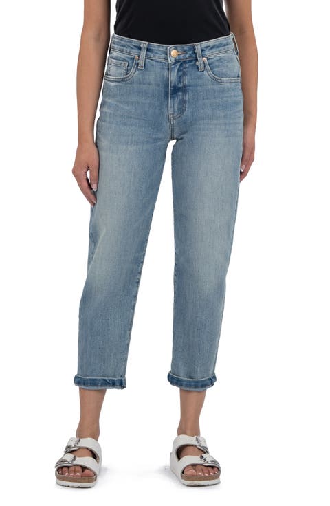 Sienna Crop Baggy Boyfriend Jeans (Honesty) (Petite)