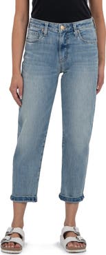 KUT from the Kloth Sienna Crop Baggy Boyfriend Jeans