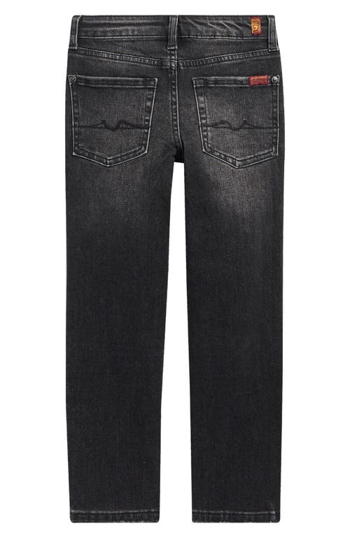 7 For All Mankind Kids' Stretch Straight Leg Jeans In Black