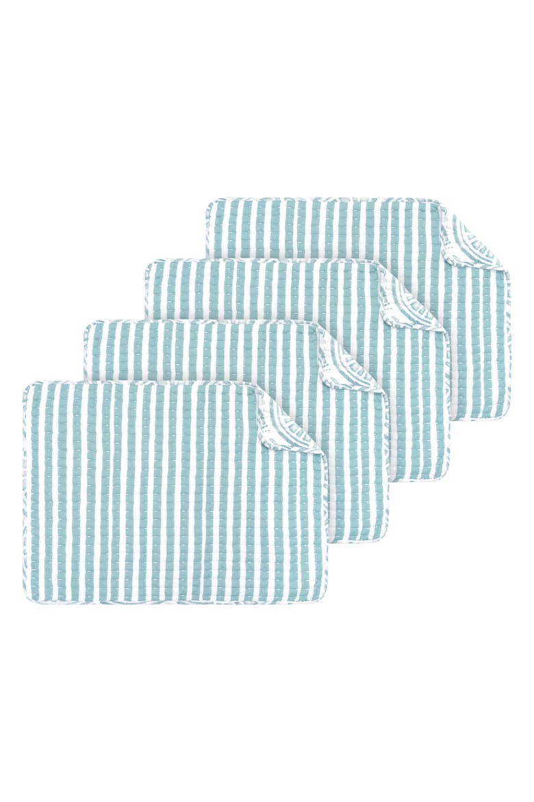 Halsey Set of 4 Placemats13" x 19", Alternate, color, Blue