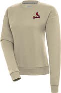 ANTIGUA Women's Antigua Khaki St. Louis Cardinals Victory Pullover Sweatshirt