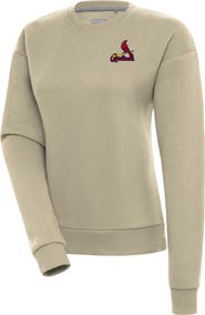ANTIGUA Women's Antigua Khaki St. Louis Cardinals Victory Pullover Sweatshirt