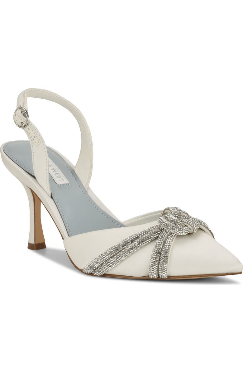Nine West Deby Pointed Toe Slingback Pump, Main, color, White